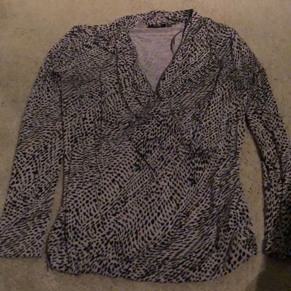 Wrap front cotton blouse